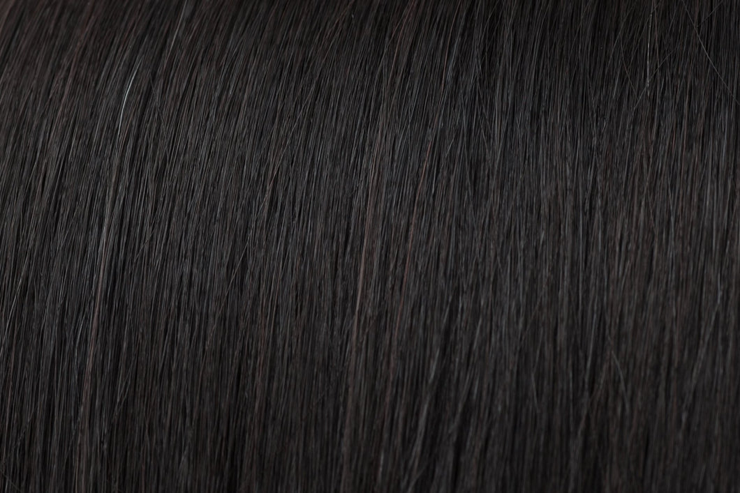 WS Fusion Hair Extensions | euronaturals Premium Remi | #1B Soft Black