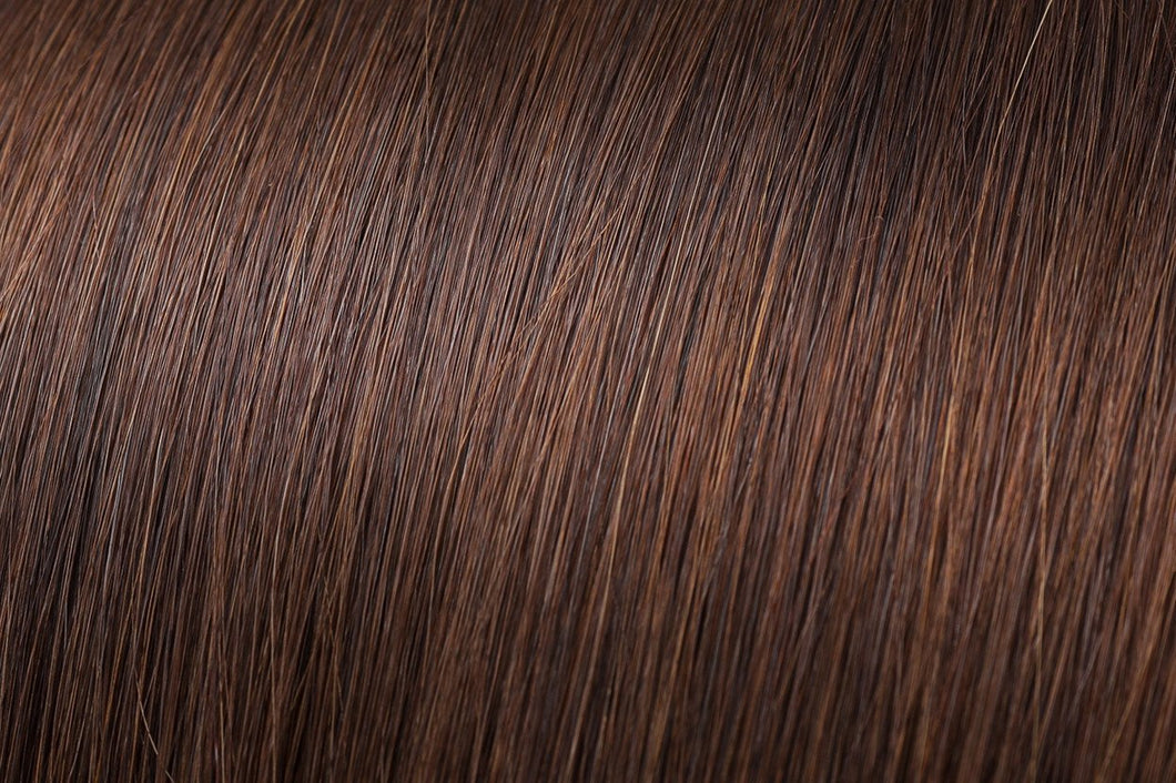 WS Machine-Sewn Hair Weft | euronaturals Premium Remi | #4 Medium Chocolate Brown