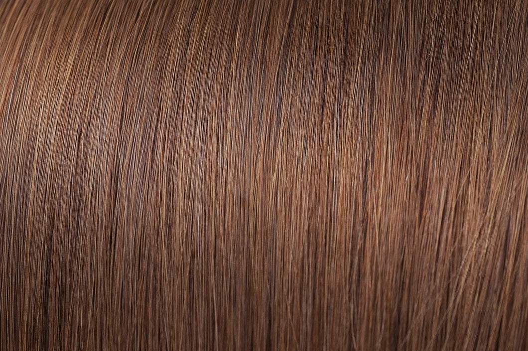 WS Machine-Sewn Hair Weft | euronaturals Premium Remi | #6 Light Brown