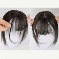 Load image into Gallery viewer, WS Clip-in Bangs | euronaturals Premium Remy | #1B Soft Black
