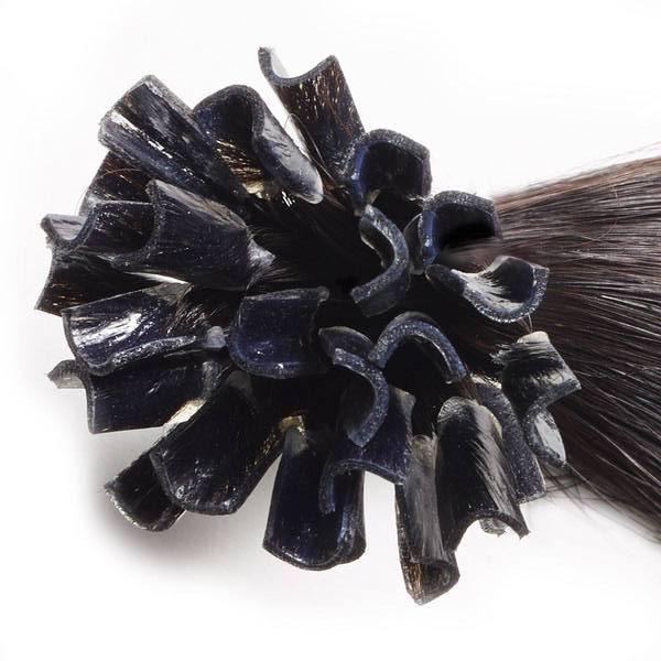 Fusion Hair Extensions | Intatta Virgin Remi | #1B Natural Black-Brown