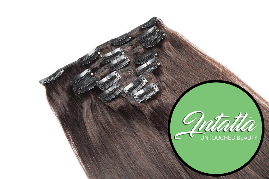 Clip-in Hair Extensions| Intatta Virgin Remi | #1B Natural Black-Brown